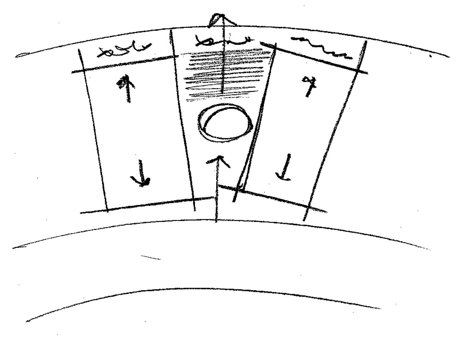 Croquis original de Vedana Residencial: La llegada sobre el agua