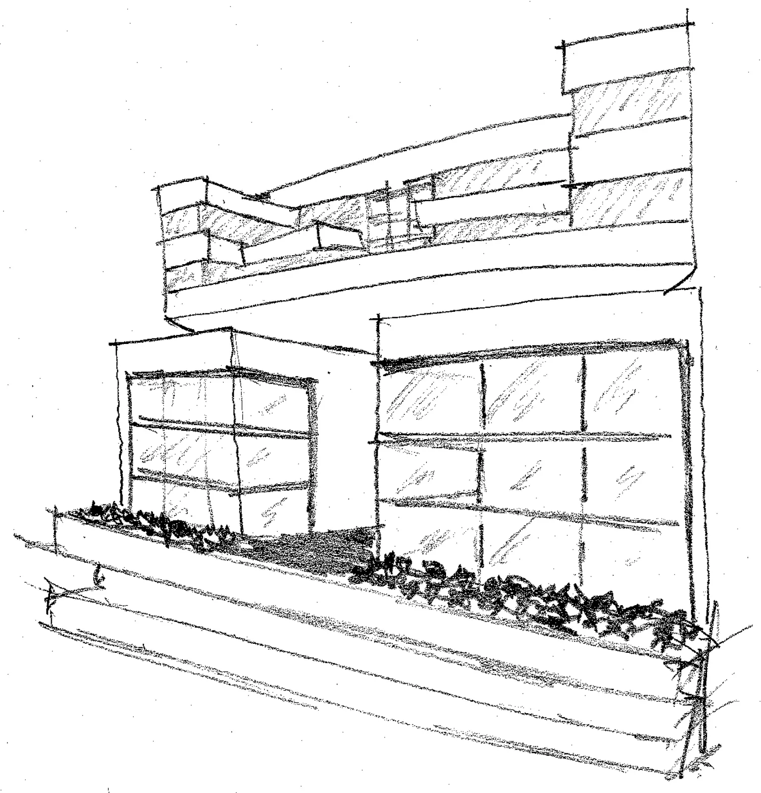 Croquis original de Vedana Residencial: La fachada