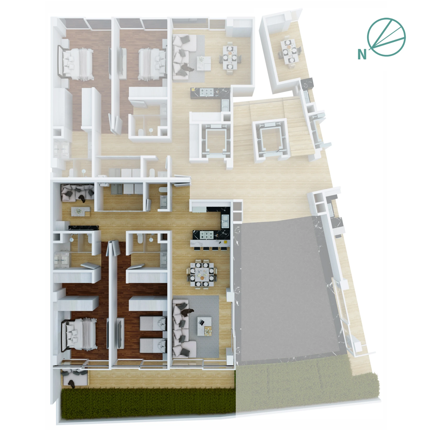 Planta arquitectónica de Residencia Tipo A