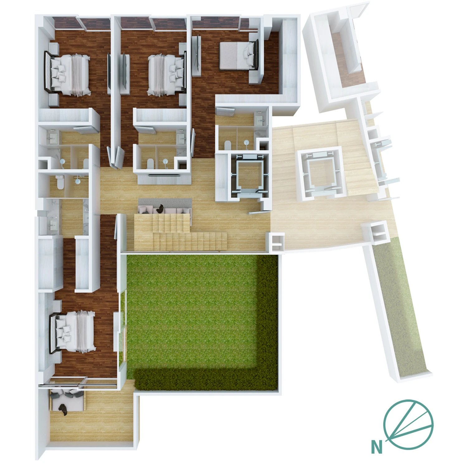 Planta de Penthouse Triplex (Tipo F)